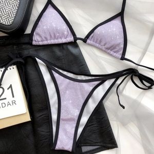 SHEIN purple glitter bikini